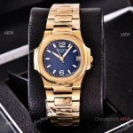 Copy Patek Philippe Nautilus Women's Yellow Gold and Blue